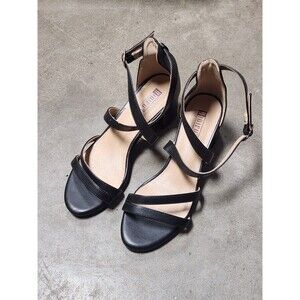 Women's DIDIFU Black Strappy Heels Size 7.5